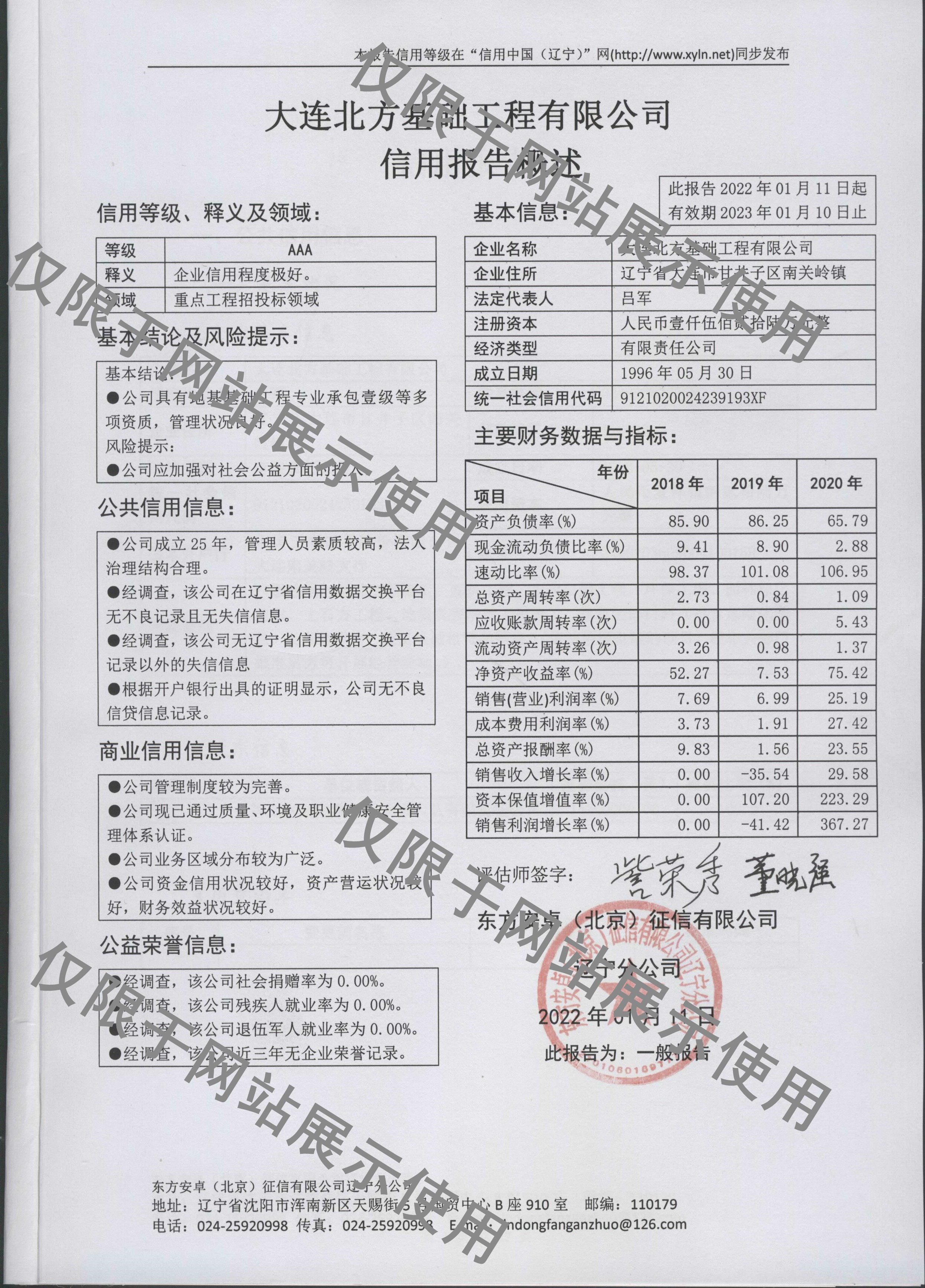 12北方基础_信用报告