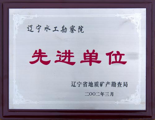 先进单位-水工院-2002.3